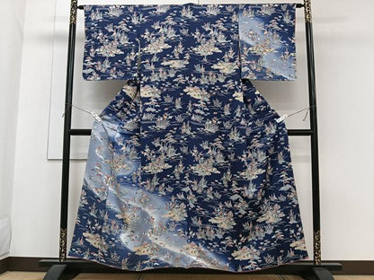 平和屋着物■訪問着　流水御所解花文　松竹梅　暈し染め　正絹　逸品　未使用　CABG6866xi