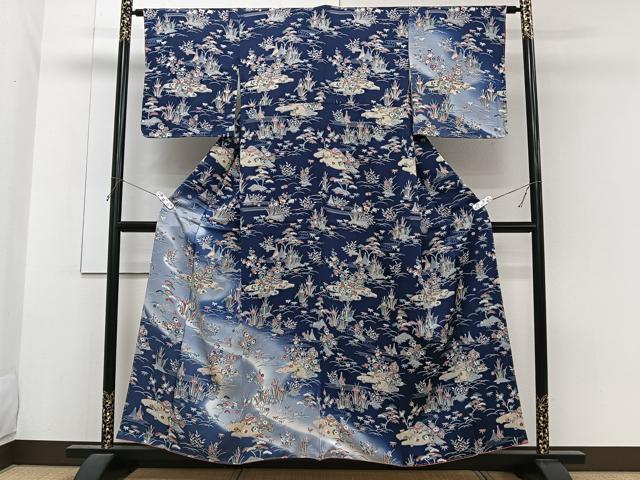 平和屋着物■訪問着　流水御所解花文　松竹梅　暈し染め　正絹　逸品　未使用　CABG6866xi