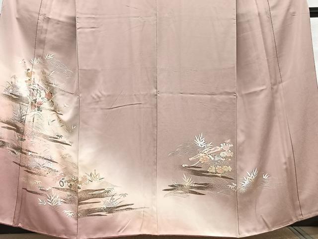 平和屋着物■訪問着　楽器花文　暈し染め　金銀彩　正絹　逸品　CABG6868xi