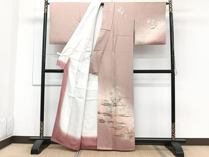 平和屋着物■訪問着　楽器花文　暈し染め　金銀彩　正絹　逸品　CABG6868xi