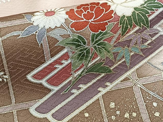 平和屋着物■訪問着　駒刺繍　花筏　暈し染め　金彩　正絹　逸品　CABG6869xi