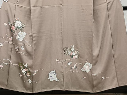 平和屋着物■訪問着　地紙花文　金彩　正絹　逸品　CABG6871xi