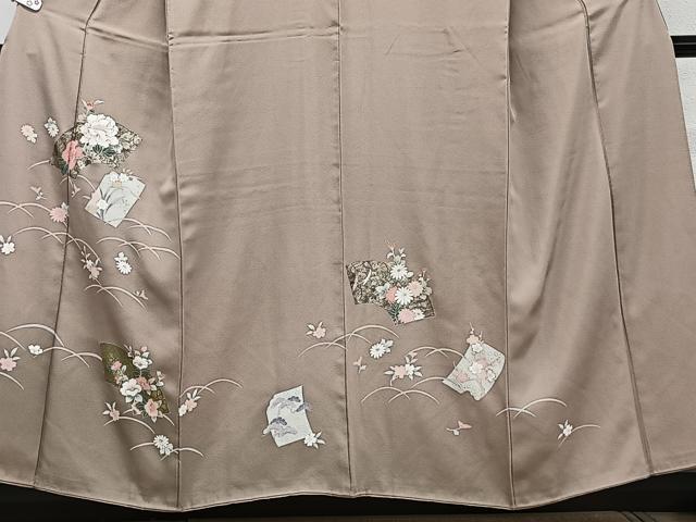 平和屋着物■訪問着　地紙花文　金彩　正絹　逸品　CABG6871xi