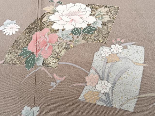 平和屋着物■訪問着　地紙花文　金彩　正絹　逸品　CABG6871xi