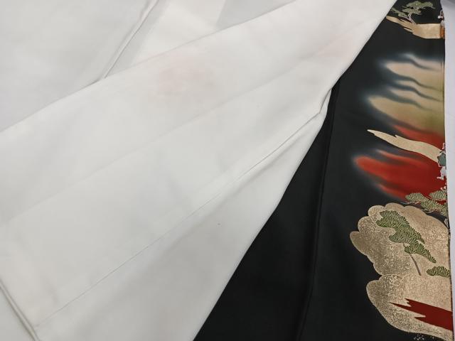 平和屋着物■豪華黒留袖　作家物　御所車人物文　暈し染め　金彩　正絹　逸品　CABG6875xi