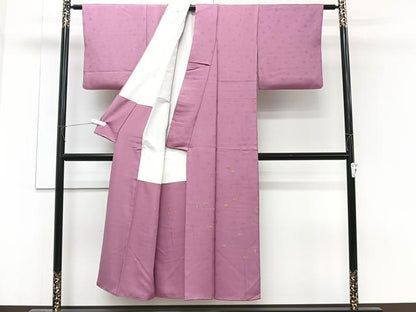 平和屋着物■色留訪問着　蘇州刺繍　幾何学文　金銀糸　正絹　逸品　CABG6885xi