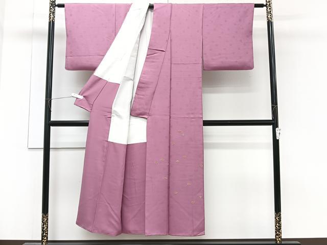 平和屋着物■色留訪問着　蘇州刺繍　幾何学文　金銀糸　正絹　逸品　CABG6885xi