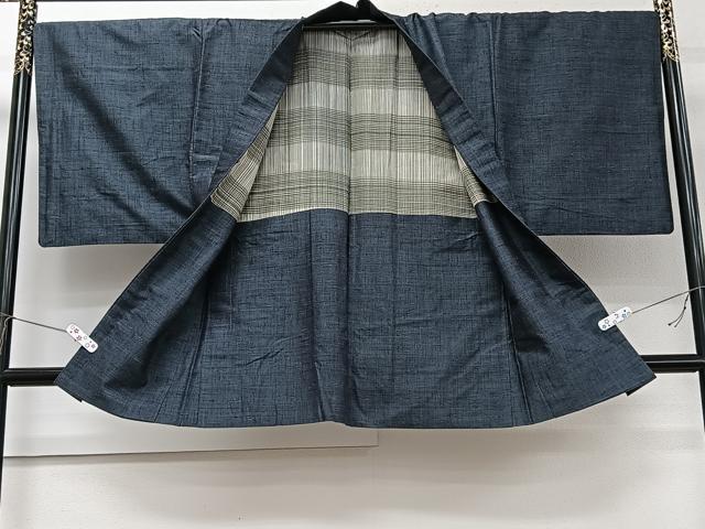 平和屋着物■男性　紬　アンサンブル　霞文　正絹　逸品　CABG6888xi