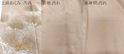 平和屋着物■豪華色留袖 駒刺繍 飛鶴松文 暈し染め 金彩 正絹 逸品 CABG6906xi