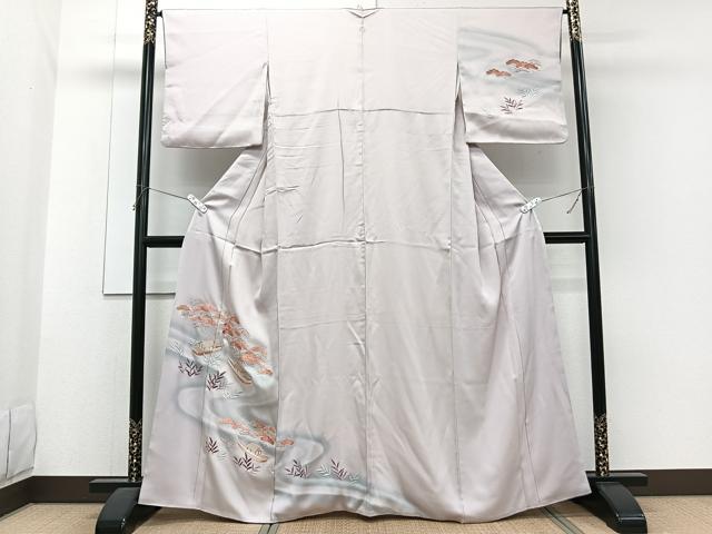 平和屋着物■訪問着 刺繍 流水船松文 暈し染め 正絹 逸品 CABG6908xi