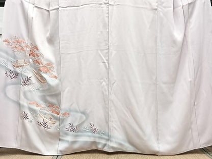 平和屋着物■訪問着 刺繍 流水船松文 暈し染め 正絹 逸品 CABG6908xi