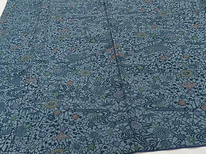 平和屋着物■上質な小紋　型染め　流水花鳥文　正絹　逸品　CABG6911xi