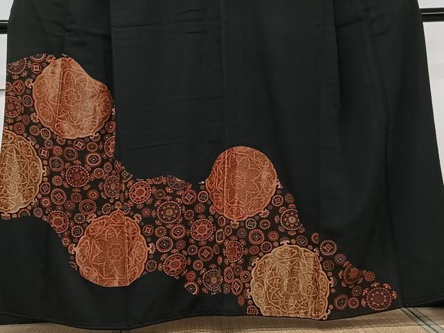 平和屋着物■豪華黒留袖 変わり正倉院花文 金糸 正絹 逸品 CABG6913xi