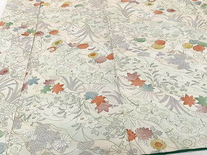 平和屋着物■上質な小紋　道長花文　正絹　逸品　CABG6915xi