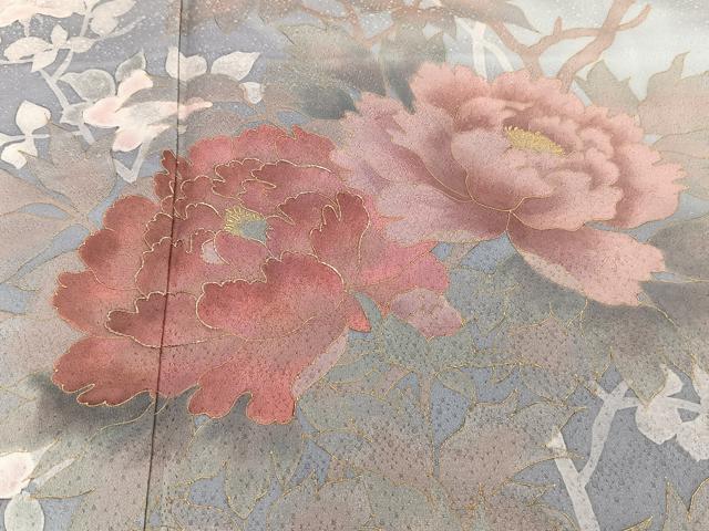 平和屋着物■訪問着 枝花文 暈し染め 金彩 正絹 逸品 CABG6917xi