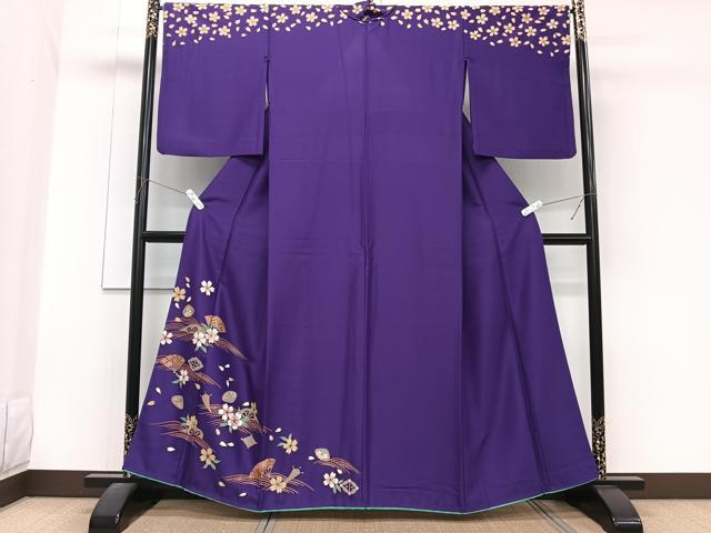 平和屋着物■訪問着　貝合わせ宝花文　金彩　胴抜き仕立て　洗える着物　CABG6929xi