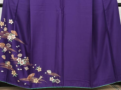 平和屋着物■訪問着　貝合わせ宝花文　金彩　胴抜き仕立て　洗える着物　CABG6929xi