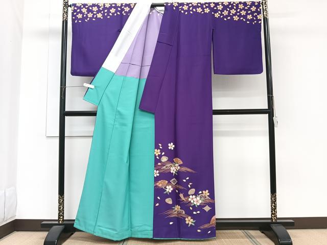 平和屋着物■訪問着　貝合わせ宝花文　金彩　胴抜き仕立て　洗える着物　CABG6929xi