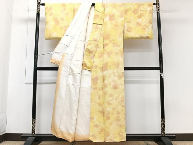 平和屋着物■上質な小紋　立波地紋　暈し染め　正絹　逸品　CABG6933xi