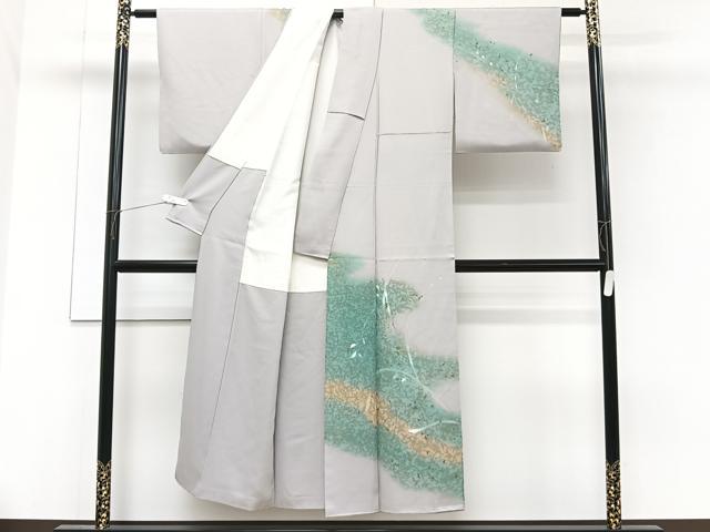 平和屋着物■訪問着　抽象文様　暈し染め　金彩　正絹　逸品　CABG6936xi