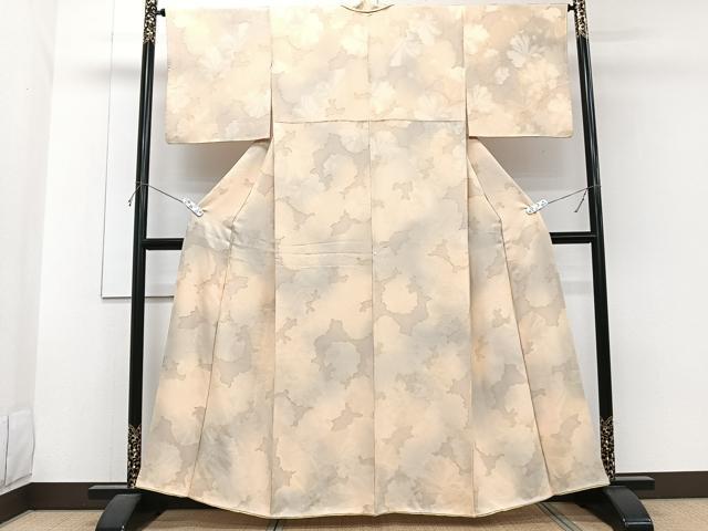 平和屋着物■上質な小紋　舞葉地紋　暈し染め　正絹　逸品　CABG6938xi
