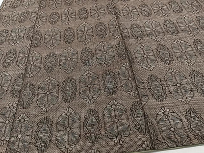 平和屋着物■本場大島紬　割込絣　変わり麻の葉文様　正絹　逸品　CABG6950xi