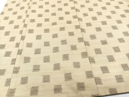 平和屋着物■上質な紬　市松文　正絹　逸品　CABG6955xi
