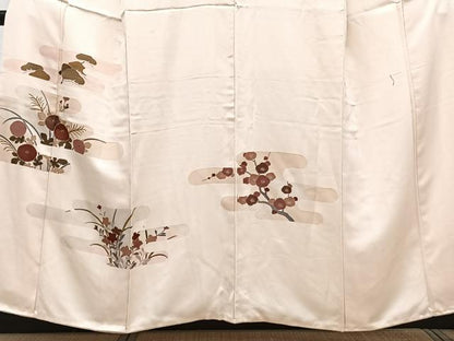 平和屋着物■訪問着　絵霞草花文　金彩　正絹　逸品　CABG6958xi