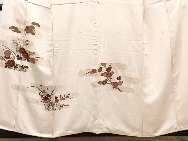 平和屋着物■訪問着　絵霞草花文　金彩　正絹　逸品　CABG6958xi
