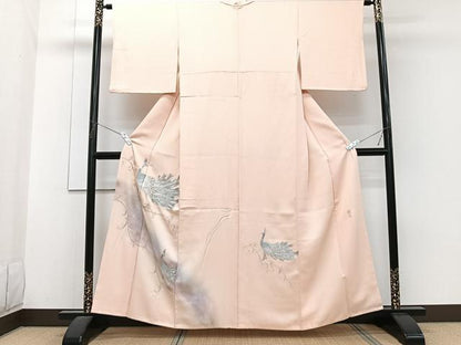 平和屋着物■訪問着　蘇繍　刺繍　更紗花唐草孔雀文　暈し染め　金銀糸　正絹　逸品　CABG6963xi