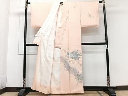 平和屋着物■訪問着　蘇繍　刺繍　更紗花唐草孔雀文　暈し染め　金銀糸　正絹　逸品　CABG6963xi