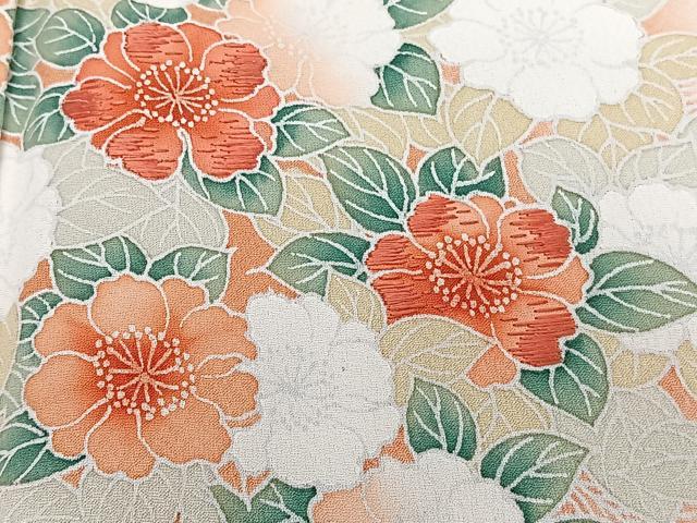 平和屋着物■訪問着　刺繍　孔雀花文　暈し染め　正絹　逸品　CABG6965xi
