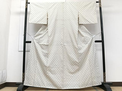 平和屋着物■上質な紬　菱吉祥文　正絹　逸品　CABG6969xi