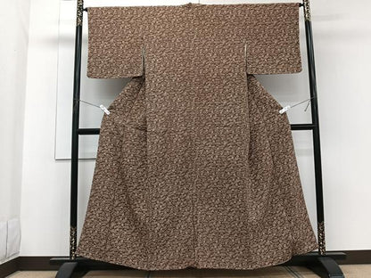 平和屋着物■上質な小紋　立波花文　正絹　逸品　CABG6970xi