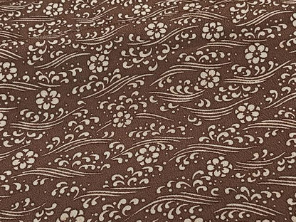 平和屋着物■上質な小紋　立波花文　正絹　逸品　CABG6970xi