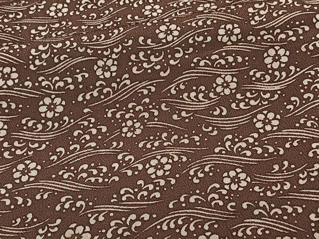 平和屋着物■上質な小紋　立波花文　正絹　逸品　CABG6970xi