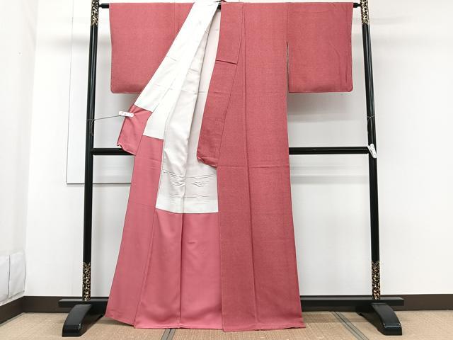 平和屋着物■江戸小紋　鮫小紋柄　鬼しぼ縮緬　正絹　逸品　未使用　CABG6971xi