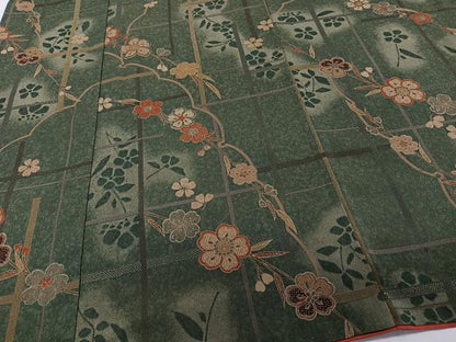 平和屋着物■小紋　草花文　洗える着物　CABG6980xi