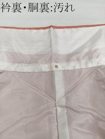 平和屋着物■上質な色無地　甚三紅色　正絹　逸品　CABG6985xi