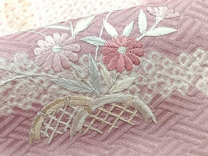 平和屋着物■訪問着　絞り　刺繍　流水花船文　やまと誂製　正絹　逸品　CABG6992xi