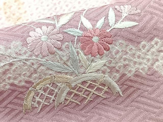 平和屋着物■訪問着　絞り　刺繍　流水花船文　やまと誂製　正絹　逸品　CABG6992xi