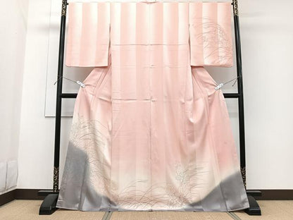 平和屋着物■訪問着　作家物　草花文　暈し染め　正絹　逸品　CABG6995xi