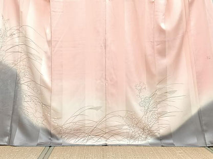 平和屋着物■訪問着　作家物　草花文　暈し染め　正絹　逸品　CABG6995xi
