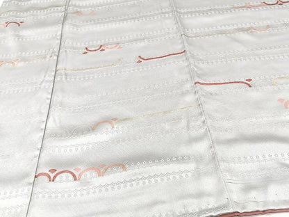 平和屋着物■上質な小紋　横段草花文　金彩　正絹　逸品　未使用　CABG7000xi