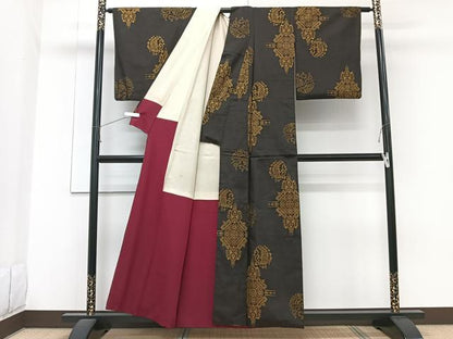 平和屋着物■本場大島紬　割込絣　吉祥文　正絹　逸品　CABG7009xi