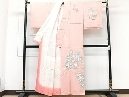 平和屋着物■訪問着　友禅　飾花文　暈し染め　正絹　逸品　CABG7015xi