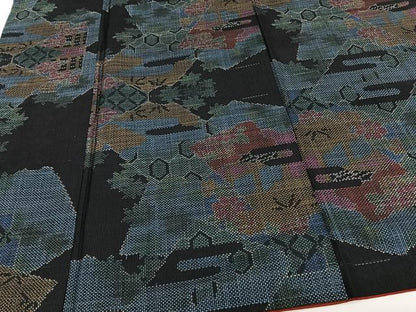平和屋着物■本場大島紬 色紙重ね花文 高島屋扱い 正絹 逸品 CABG7020xi