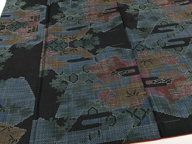 平和屋着物■本場大島紬 色紙重ね花文 高島屋扱い 正絹 逸品 CABG7020xi