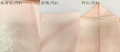 平和屋着物■訪問着　刺繍　飾花文　暈し染め　金糸　三越扱い　正絹　逸品　CABG7032xi