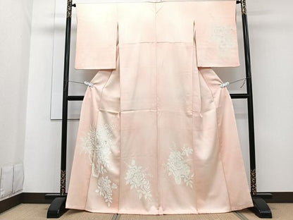 平和屋着物■訪問着　刺繍　飾花文　暈し染め　金糸　三越扱い　正絹　逸品　CABG7032xi
